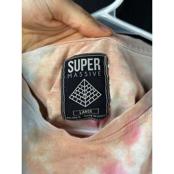 Supermassive Tie Dye T Shirt Men’s Large Pastel Multicolor Soft Cotton - Picture 2 of 3